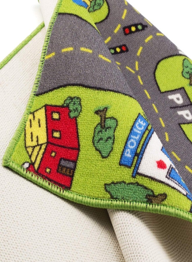 MAPIXO Large Kids Carpet Playmat Rug 52 x 32 with Non-Slip Backing, City Life Play Mat for Playing with Car Toy, Game Area for Baby Toddler Kid Child Educational Learn Road Traffic in Bedroom, Classroom - Image 5